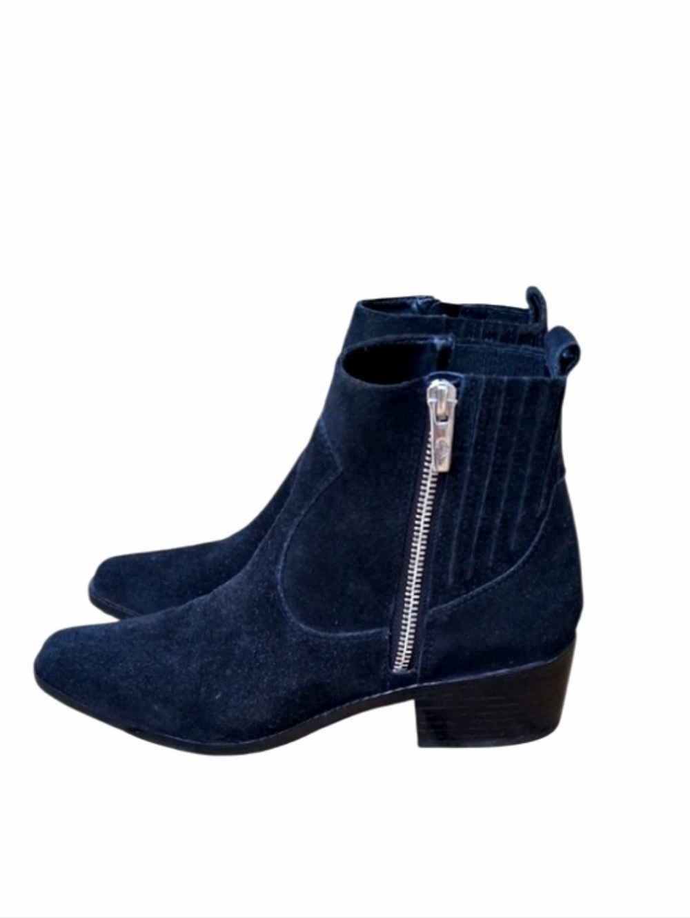 Donald J. Pliner Marisol Black Suede Booties Made In Brazil Size 6 NWOT